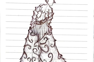 handraw and sketching cartooned character, object