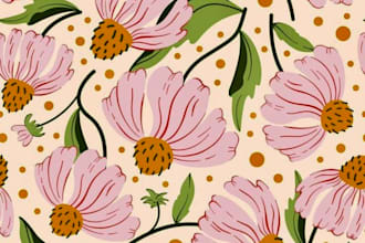 create unique textile repeat pattern for fabric