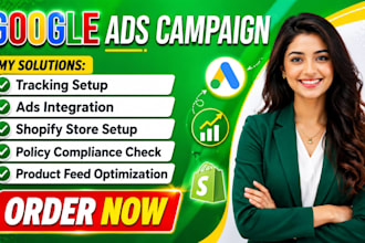 create and setup a shopify store with approved gmc and google ads