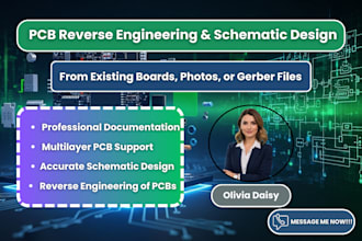 do reverse engineering and pcb schematic designing for your electronic projects