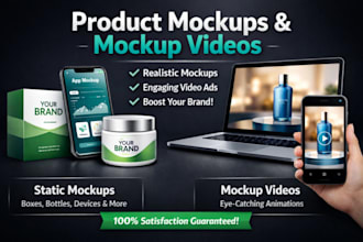 create professional product mockups and animated mockup videos