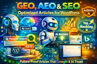 publish GEO, aeo and SEO optimized articles on wordpress