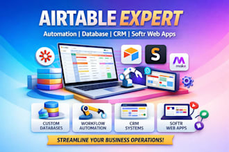 be airtable expert for airtable automation, airtable database, crm, softr webapp