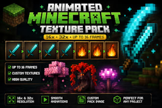 create an animated minecraft texture pack