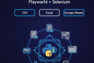 scrape public web data with python playwright,selenium to CSV or google sheets
