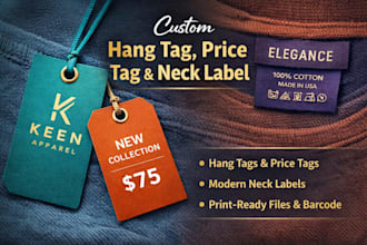 create professional clothing hang tag and label design