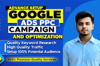 set up and manage your google ads adwords PPC campaigns and display ads