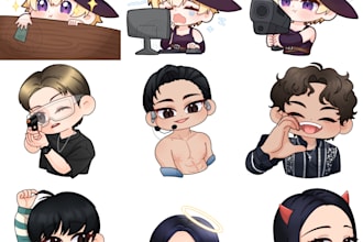 create custom chibi emotes for twitch and discord