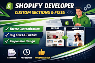 customize, fix, or build your shopify store professionally