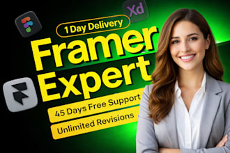 design framer wordpress website framer landing page and shopify framer developer