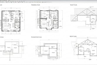 do floor, framing, foundation, roof plan, structural drawing in chief architect