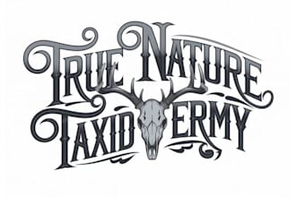 design incredible taxidermy logo with unlimited revision