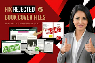fix amazon KDP book cover errors, bleed and margin issues fast for paperback