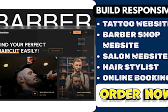 build hair salon,barber shop, hair stylist and tattoo online booking website