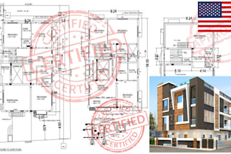 design professional 2d architectural house plans for permits