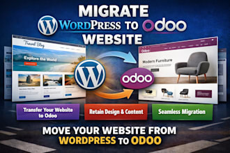 migrate wordpress to odoo, odoo website design, odoo ecommerce website developer