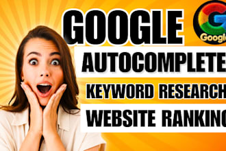 do google autocomplete, autosuggestion, keyword research for website ranking