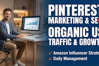 be your pinterest marketing manager for SEO and organic growth