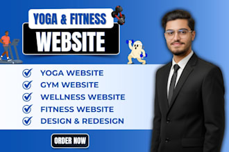 create a yoga, fitness or gym website