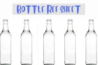 draw water bottle reference sheet for you