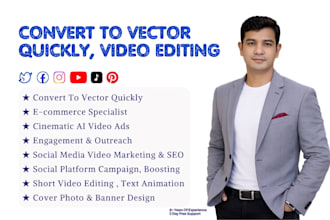 convert to vector and create ai video for product marketing