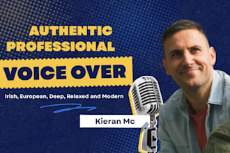 record a professional authentic voice over from ireland