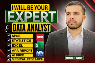 do statistical data analysis, medical research data analysis using spss, excel