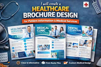 create healthcare brochure design for patient information and medical services