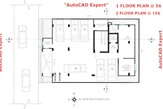create professional auto cad 2d drawings and architectural floor plans