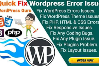 fix wordpress and PHP bugs, maintain and customize your website