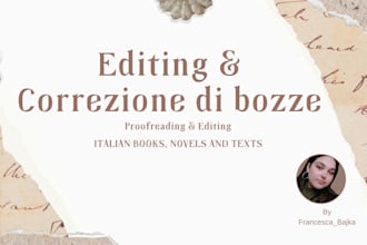 proofread and rewrite italian stories and books