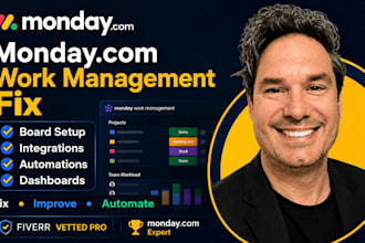 be your monday com consultant and fix your boards, workflows and automations
