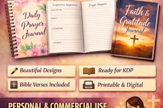 create prayer journal custom digital journal KDP book journal