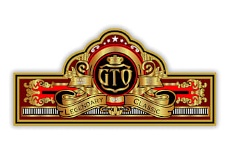 make a luxury vintage cigar band label or cigar logo design