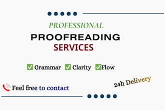proofread and edit your content for grammar and clarity
