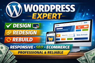 develop a modern, SEO optimized wordpress website