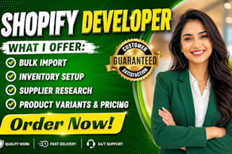 be your shopify expert for bulk products upload supplier research integration