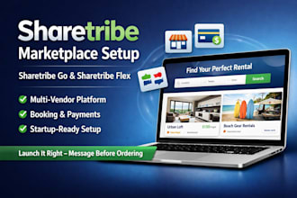 setup sharetribe marketplace website sharetribe go flex multivendor platform