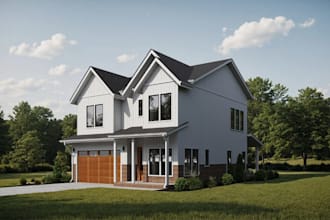 redesign old residential building, uk house extension design, interior rendering