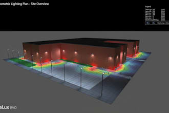 design a professional photometric lighting plan using dialux evo