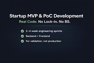 build a poc or mvp for your startup with real scalable code