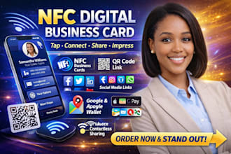 design clickable and print ready smart nfc interactive digital business card