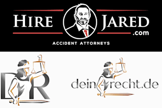 design law firm lawyer attorney legal law advocate notary and justice logo