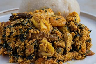 create eba and egusi soup