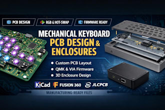 design mechanical keyboard pcbs, pcb enclosures or electronics cases for you