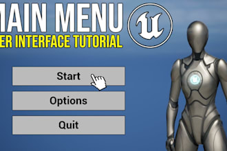 design professional unreal engine game UI UX for 2d and 3d games