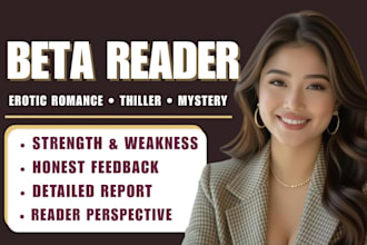 beta read erotic romance mystery and thriller manuscripts