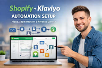 set up shopify klaviyo automation series flows email segmentation marketing