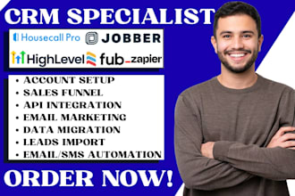 setup housecall pro jobber crm follow up boss ghl automation zapier integration