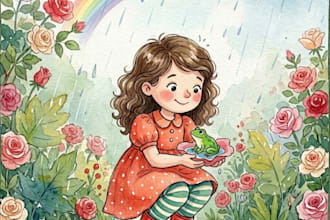 children story book illustration, children story book illustration